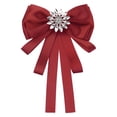 thumbnail image 1 of INSPIRE CHIC Broche de la camisa con lazo para mujer, corbata de lazo, blusas con strass, pin de pecho rojo, talla única, 1 of 4