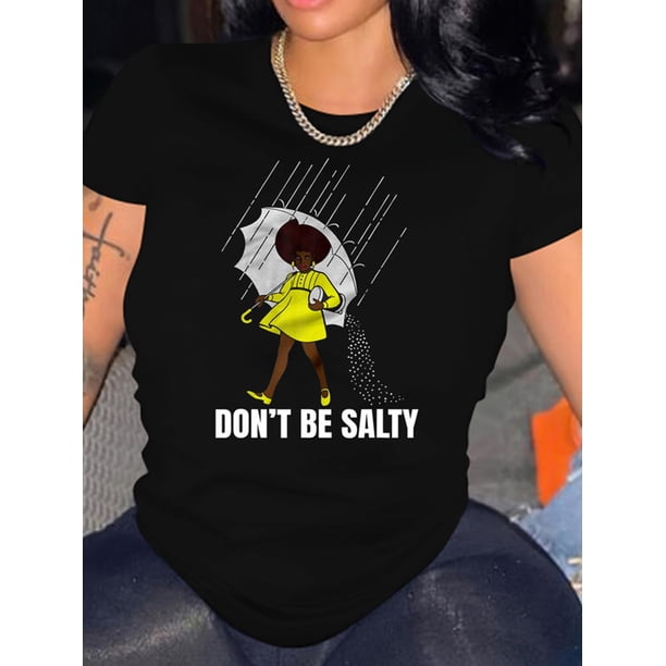 Graphic & Slogan Print Crew Neck T-Shirt, Casual Short Sleeve Top For Spring & Summer, Women's Clothing Tee For Adult, Men, Women, Teen, Teenager, Adolescent, Youth