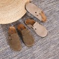 thumbnail image 2 of Birkenstocks de cuero completo Baotou para mujer, parte inferior de corcho, aumento de altura interior, medias zapatillas, zapatillas completas, 2 of 4