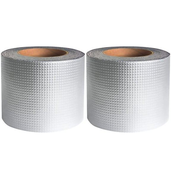 Hemoton  2 Rolls UV Tape Muffler Aluminum Foil Butyl Rubber Waterproof