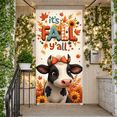 thumbnail image 2 of Colorful Design Fall Banner Cute Autumn Cow Thanksgiving Pumpkin for Seasonal Decor Home Decoration Festive Celebration, 2 of 9