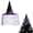 Purple, variant on Witch Hat Tree Topper 21in Halloween Black Wizard Hat with Spiderweb Lace Veil and Rhinestone Buckle Gothic Christmas Tree Crown Ornament