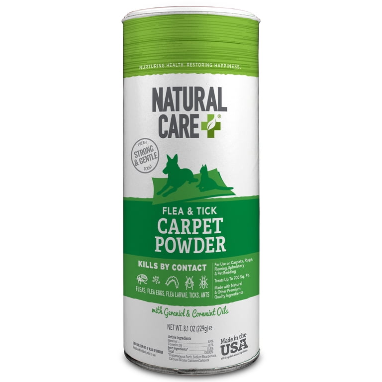 Natural Care Flea and Tick Carpet Powder, 8.1 oz photo 1