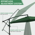 thumbnail image 3 of Ainfox 10ft Cantilever Offset Patio Umbrella with Sandbags Weighted Base and Cross Base - Outdoor Market Umbrella, Easy Tilt Adjustment,Green, 3 of 7