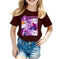 thumbnail image 1 of Moonsky Camisetas pop Hunt-ers de manga corta, jersey con estampado HUNTR/X, camisetas de verano, camisetas casuales holgadas para niñas, ropa gráfica Vino tinto 130, 1 of 3