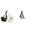 thumbnail image 1 of estatua de cisne,Estatuas y figuritas de cisne de cerámica modernas Esculturas,Escultura de animales Decoración centro de mesa,Escultura de velero,Estatua de velero Decoración de velero, 1 of 8