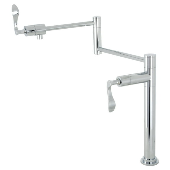 Kingston Brass KS4701CFL Century Deck Mount Pot Filler Faucet, Polished Chrome