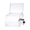 thumbnail image 5 of MAGIDEAL Acrylic Donation Business Container Case Fundraising Ballot Box transparent, 5 of 8