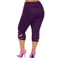 thumbnail image 2 of KVMeteor Women's Plus Size Sport Leggings Fitness Yoga Gym Workout Stretch Capri Pants, 2 of 3