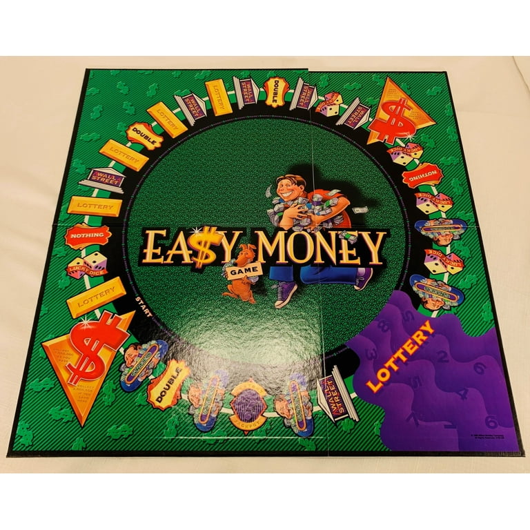 Milton Bradley Easy Money Game, 1996 Board Game, Token Gameplay
