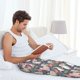 thumbnail image 5 of Balery Llamas Pantalones de pijama para hombre, pijama ultraligero, pantalón de descanso-X-Large, 5 of 6