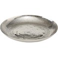 thumbnail image 6 of Grand Hotel Centerpiece Plate Trays, Set of 2, Hand Cast Polished Silver Aluminum, Reflective Rounds, Textural Hammered Surface, 16.5 D and 13 Inches, 6 of 6