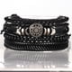 thumbnail image 3 of Pulsera de cuero tejida a mano con cuerda para hombre y mujer, sencilla, joyería, 3 of 6