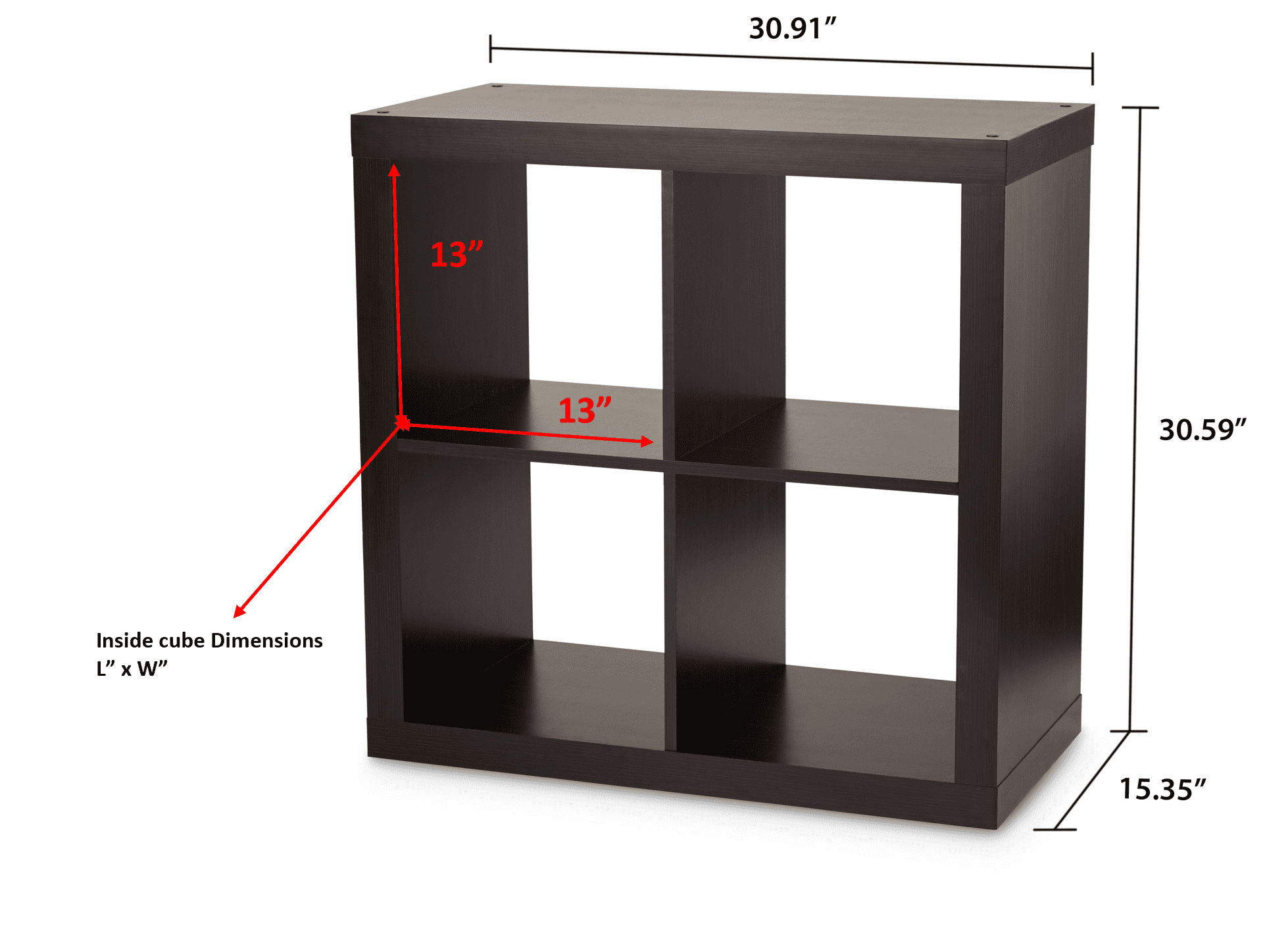 置物 NEIGHBORHOOD SRL . SQUARE-4 / W-CUBE Better Homes & Gardens Square 4-Cube Organizer, Brown
