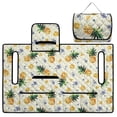 thumbnail image 5 of Pzuqiu Pineapple Floral Print Golf Cart Seat Cover 4 Front Pockets Golf Cart Bench Seat Covers, Anti-slip, Suitable for Outdoor, 5 of 9