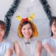 thumbnail image 3 of diademas de asta de reno con orejas de perro, diadema peluda de cuerno de ciervo, diadema de peluche para cachorro, diadema para mujer, disfraz de Navidad y Halloween, 3 of 7