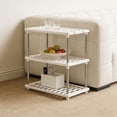 thumbnail image 3 of 3-Tier Plastic Storage Shelves, Adjustable Stackable Pantry and Closet Organizer, Water-Resistant Durable Shelving Unit for Kitchen, Bathroom, Garage & Laundry, 3 of 5