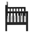 Dream On Me Hudson 3 in 1 Convertible Toddler Bed, Black and White