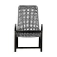 thumbnail image 6 of Sequoia Outdoor Patio Rocking Chair in Dark Eucalyptus Wood and Gray Rope, 6 of 12