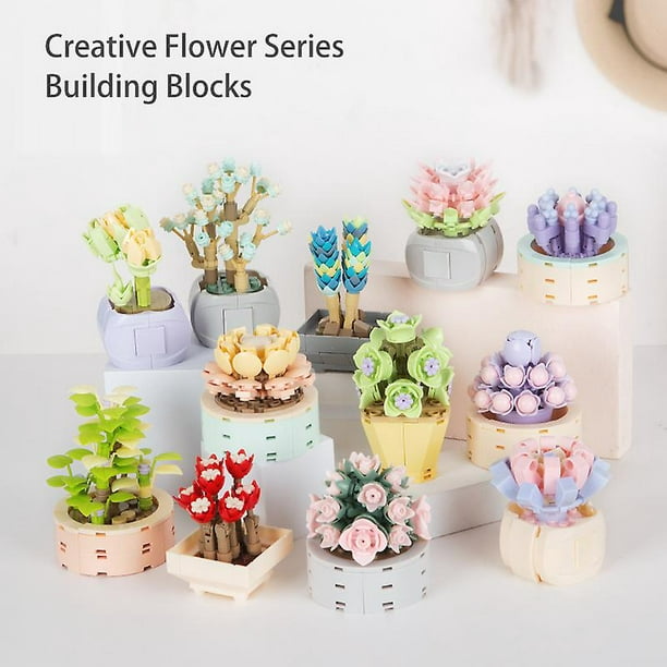 Modèle Moc mini-ensemble MOC LEGO® Fleurs dans un vase Plantes
