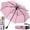 Pink, variant on Wind and Tear Resistant Compact Rain Umbrella, 11.5 inch Compact Size, Black