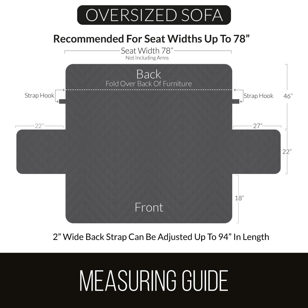 Sofa Shield Couch Slip Cover with Strap, Cushion Protector for 78" Seat, Light Taupe