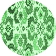 thumbnail image 1 of Ahgly Company Indoor Round Abstract Emerald Green Contemporary Area Rugs, 8' Round, 1 of 4