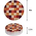 thumbnail image 1 of FMSHPON Geometric Vintage Lattice Pattern Orange and Red Set of 8 Round Coaster for Drinks, Absorbent Ceramic Stone Coasters Cup Mat with Cork Base for Home Kitchen Room Coffee Table Bar Decor, 1 of 6