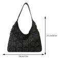 thumbnail image 2 of Bolso tipo cartera de retazos Ndcxsfigh Color de moda Contraste Cuadrado Versátil Negro, 2 of 7