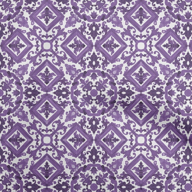 oneOone Velvet Plum Fabric Block Craft Projects Decor Fabric Printed By The Yard 58 Inch Wide-T8
