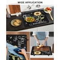 thumbnail image 5 of Large Induction Cooktop Protector Mat You Are My Sunshine Stove Top Covers for Electric Stove, Yellow Sunflowers Cute Bees Heart Black Decorative Stove Burner Cover Mats, Glass Top Stove Cover, 5 of 7