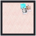 thumbnail image 2 of PinPix 16x16 Custom Cork Bulletin Board Modeco Zig Zag Grapefruit Poster Board Has a Fabric Style Canvas Finish, Framed in Modeco Zig Zag Grapefruit, by ArtToFrames (PinPix-1629), 2 of 5
