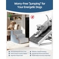 thumbnail image 3 of Dog Stairs for Small Dogs,17.5" H,4-Step Dog Steps Ramp for Bed and Couch with High Density Foam,Non-Slip Pet Steps for Dogs and Cats,Pet Stairs with a Washable Cover,Grey, 3 of 6