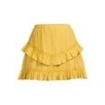 thumbnail image 5 of Time and Tru Women’s Lace Inset Tiered Mini Skirt, Sizes XS-XXXL, 5 of 5