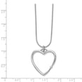 thumbnail image 3 of SS White Ice .01ct. Diamond Heart Necklace 18 Inch, 3 of 3
