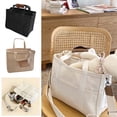 thumbnail image 1 of Bolso de hombro de lona | Bolsa multifuncional con correa ajustable, tela suave y duradera, gran capacidad para viajes, trabajo, compras, bolso de moda de color liso, almacenamiento organizado, 1 of 9