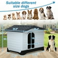 thumbnail image 2 of CL.HPAHKL Plastic Dog House Outdoor Indoor, Durable Doghouse for Small Medium Dogs, Waterproof Puppy Shelter Insulated Dog Houses with Elevated Floor and Air Vents(Black, 36inch), 2 of 7