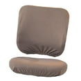 thumbnail image 4 of Elastic Soft Flannel Office Chair Slip Cover For Computer Chair Seats & Back Brown, 4 of 8
