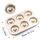 thumbnail image 2 of Moldes para hornear donuts de acero inoxidable, 6 cacerolas antiadherentes resistentes al calor, sartenes para alimentos para hornear donuts, galletas, bollos, magdalenas, dorados 11 Feliz Sencillez, 2 of 4