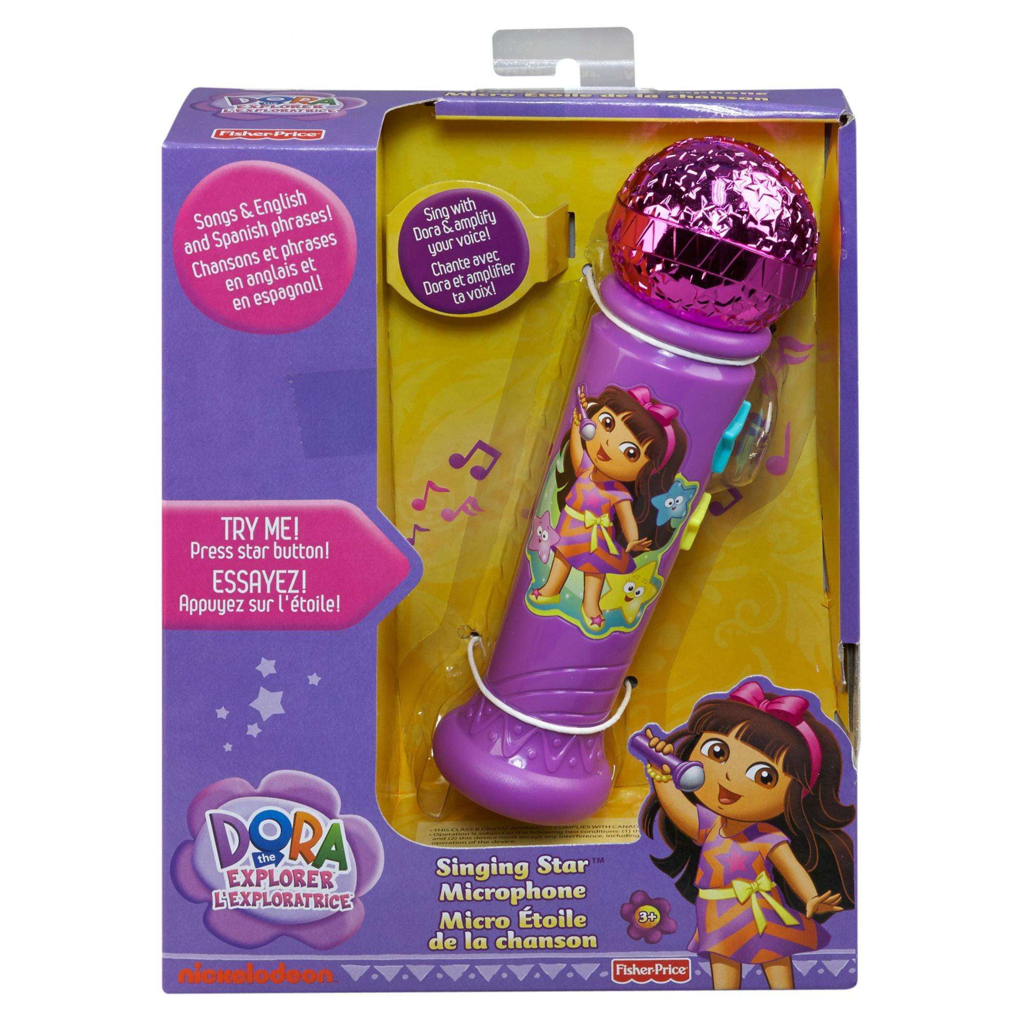 Nickelodeon Dora The Explorer Singing Star Microphone Walmartcom