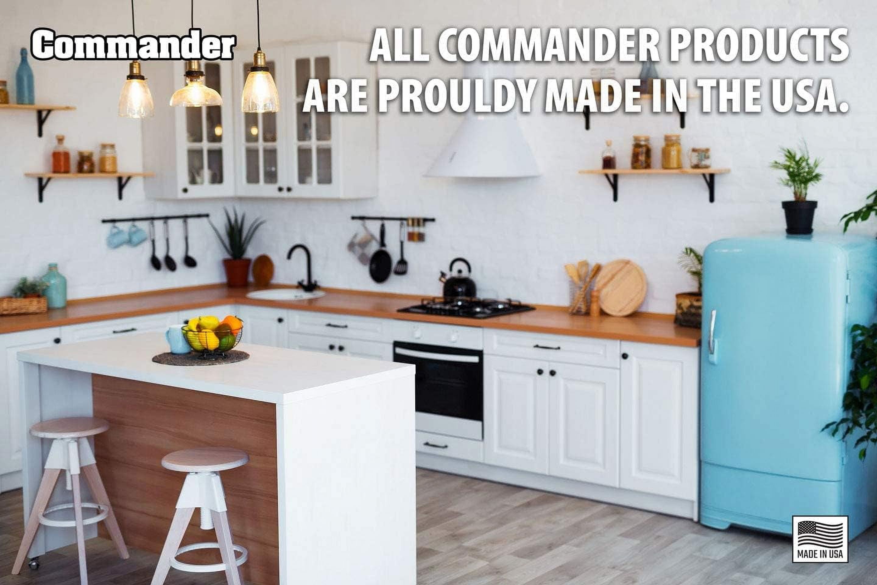 Commander 13 Gallon 0.72 MIL White Tall Kitchen Trash Bags - 24" x 27" - Pack of 100 - For Home, Kitchen, & Bathroom