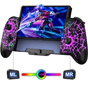 Switch Controller, QQV Switch Pro Controller with Turbo, Vibration, Programmable for Nintendo Switch/OLED Joypad