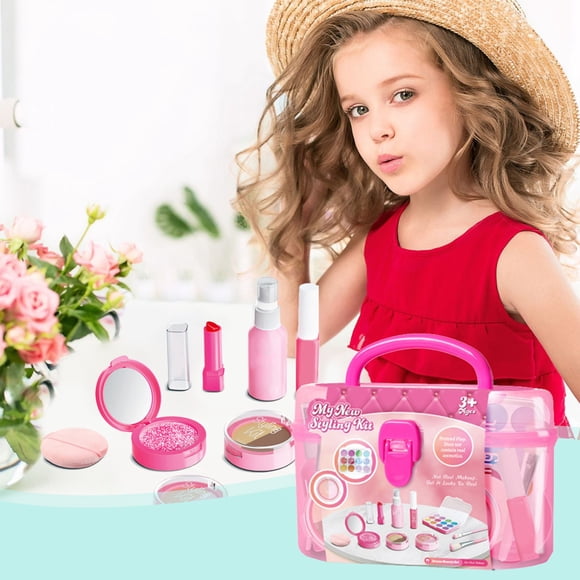 Offres de Liquidation du Jour Prime! Ensemble de Maquillage pour Fille d'Âge Préscolaire, Ensemble de Faux Maquillage pour Enfants, Jouet de Beauté pour Tout-Petits, Trousse de Maquillage pour Jeu d'Imitation pour Filles, Cadeau Jouet Amusant pour Enfants de 4 Ans Soldes Aujourd'hui Liquidation!