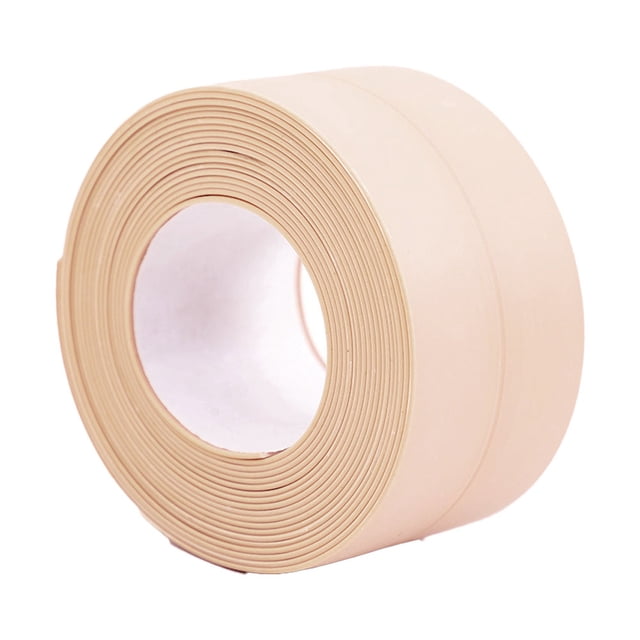 Whataatahia Sellador de calafateo de cinta autoadhesiva de PVC para sellado de paredes y bañeras, tira de calafateo, cinta selladora, sellador de azulejos de ducha