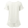 thumbnail image 3 of Doublju Women's Short Sleeves Flare Tunic Tops for Leggings Flowy Shirt with Plus Size, 3 of 4