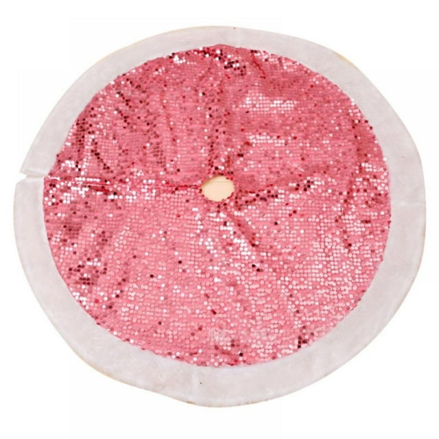 Christmas Tree Skirt 38" Sequin Plush Tree Skirts for Xmas Holiday