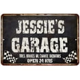 thumbnail image 1 of JESSIE'S Garage Black Grunge Sign 8 x 12 High Gloss Metal 208120005301, 1 of 1