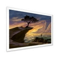 thumbnail image 2 of Designart 'Tree On A Sea Cliff At Evening Light' Lake House Framed Art Print, 2 of 4