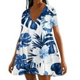 thumbnail image 1 of PEZHADA Robe d'Été pour Femmes avec Manches Mode Femme Été Décontractée Ample Imprimée Sans Manches à Col en V Robe Ample d'Été pour Femmes, 1 of 7