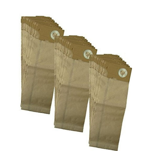 30 Commercial Bags For Windsor Versamatic, Allstar Javelin, Betco, Tornado-Karcher, NSS Marshal, and Triple S (SSS) Upright Vacuum Cleaner 86000460